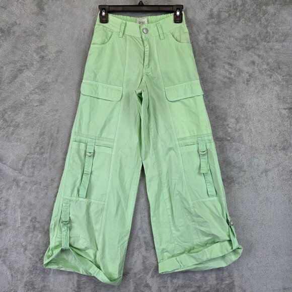 BDG Cargo Pants Womens XS Mint Green Wide Leg D-Ring Pockets Urban Outfitters - Picture 1 of 16